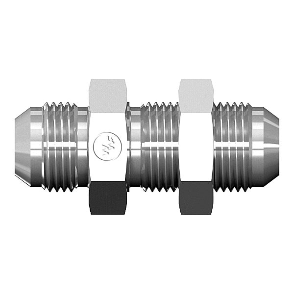 World Wide Fittings Male JIC to Male JIC Bulkhead Union - With Locknut 5325X04X04LN - main